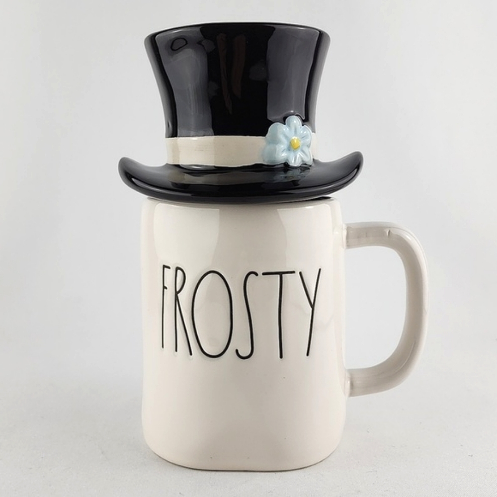 RAE DUNN Disney White FROSTY Snowman Mug Top Hat Mug Topper Nostaliagia Festive